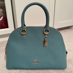 Coach Katy Satchel Teal Leather Handbag | New without tags